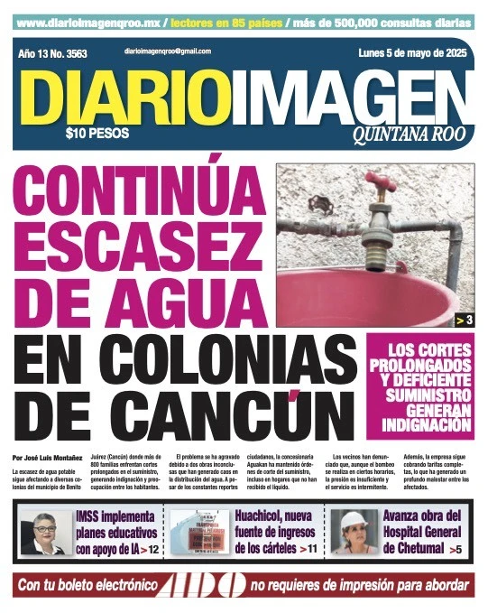 Portada de Diario Imagen Quintana Roo