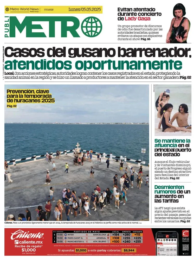 Portada de Publimetro Merida
