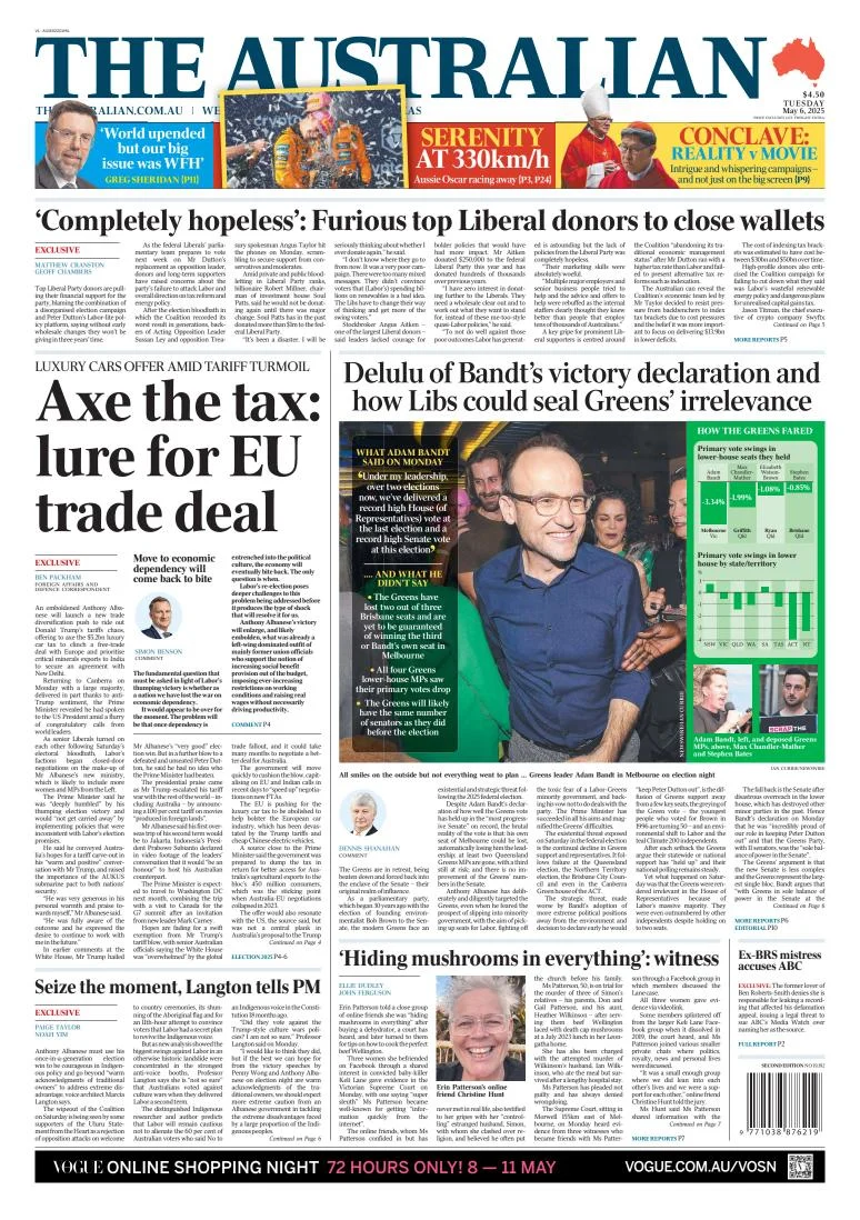Portada de The Australian