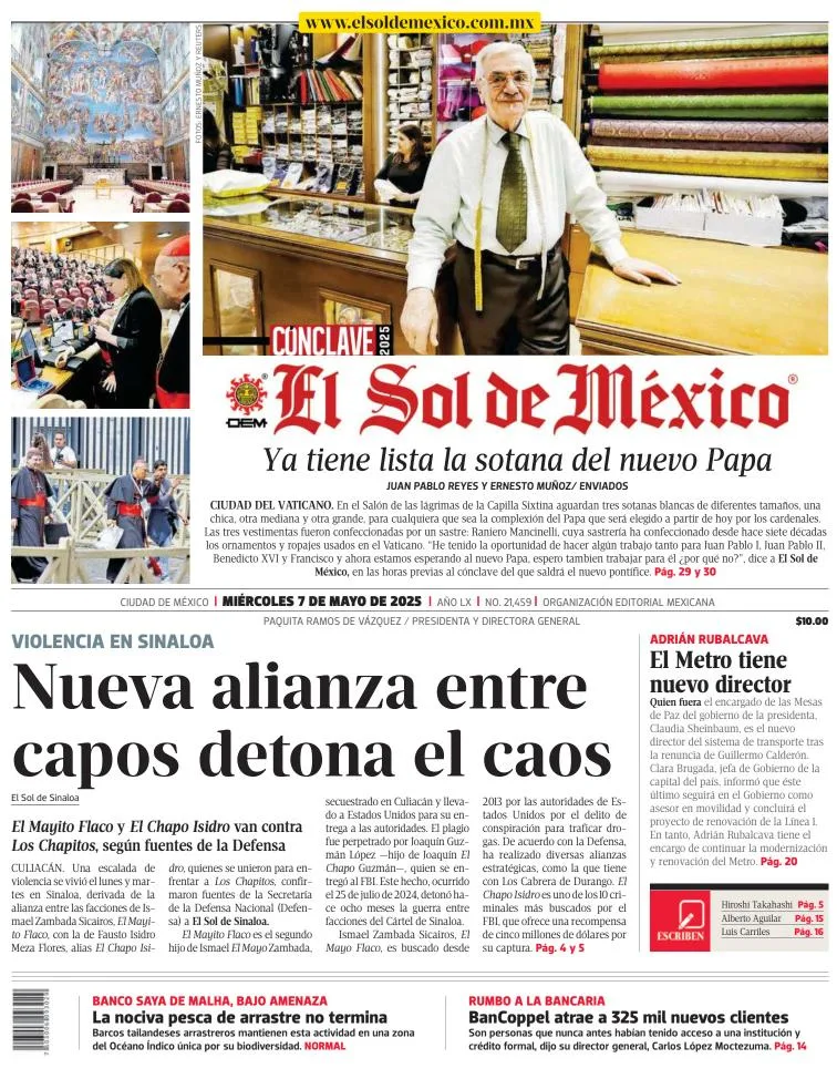 Portada de El Sol de Mexico