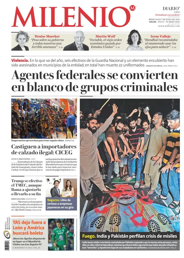 Portada de Milenio Leon del miércoles, 7 de mayo de 2025