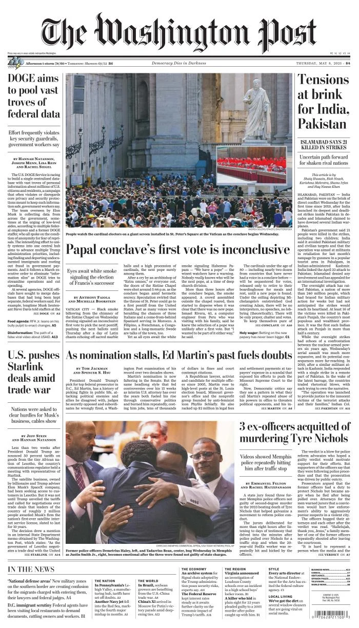 Portada de The Washington Post