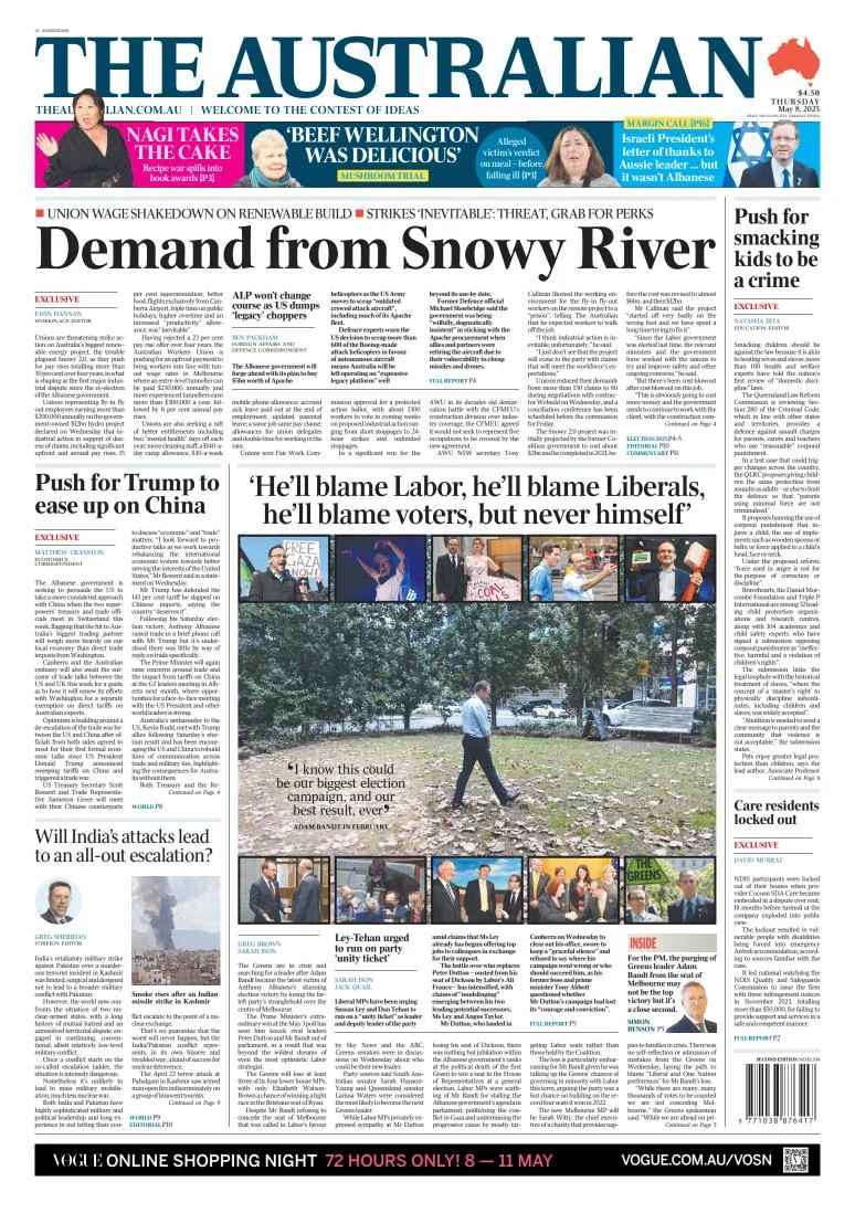 Portada de The Australian