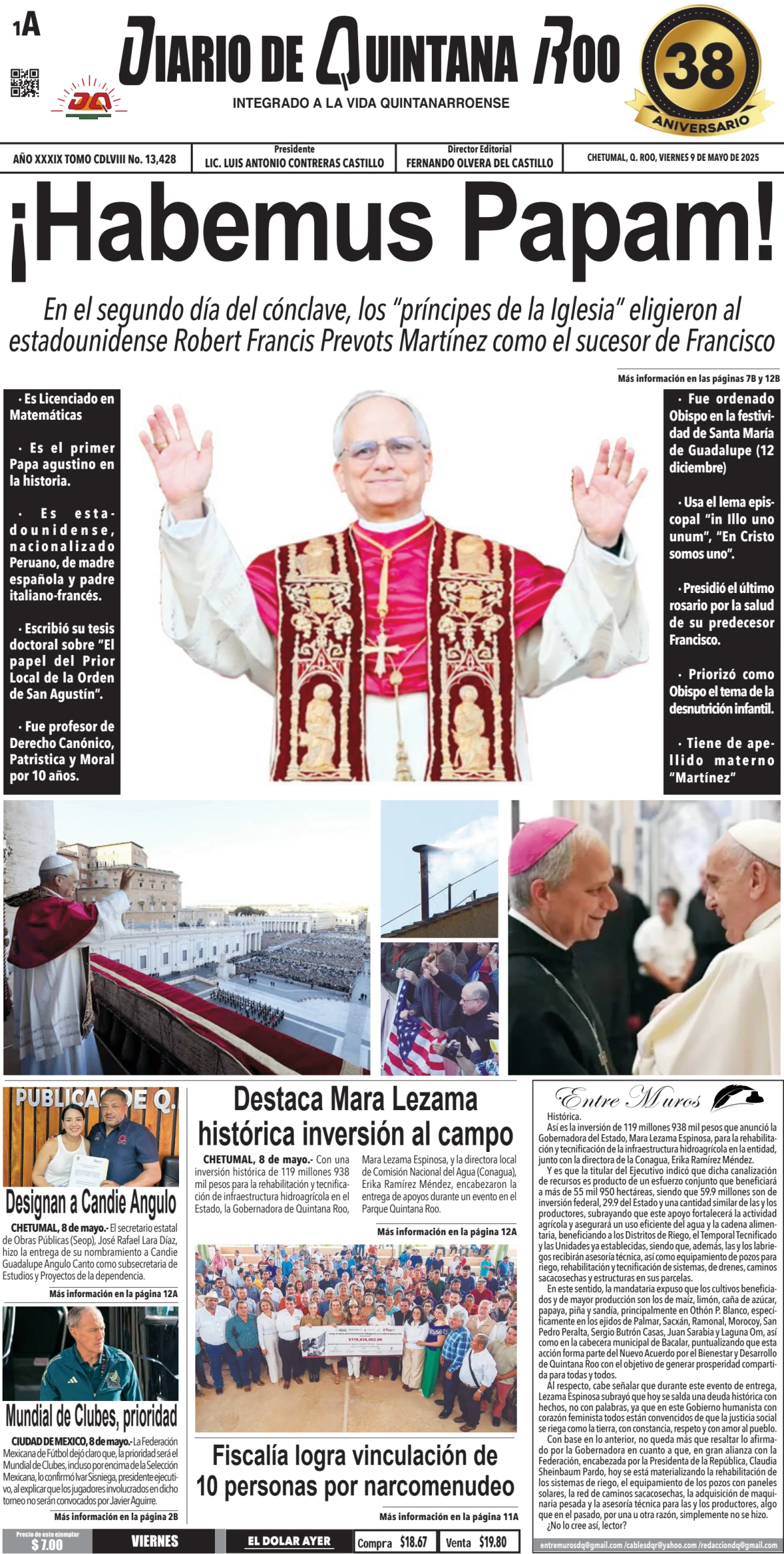 Portada de Diario de Quintana Roo (portada)