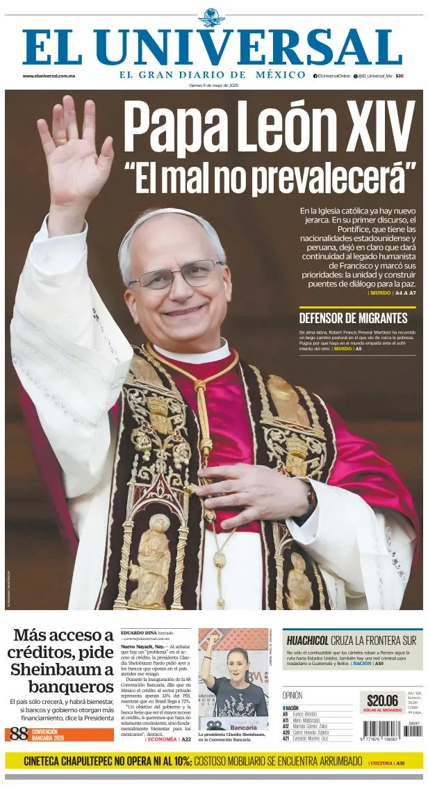 Portada de El Universal