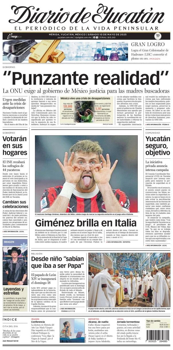 Portada de Diario de Yucatán