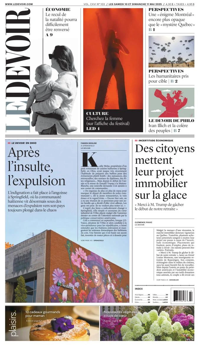 Portada de Le Devoir