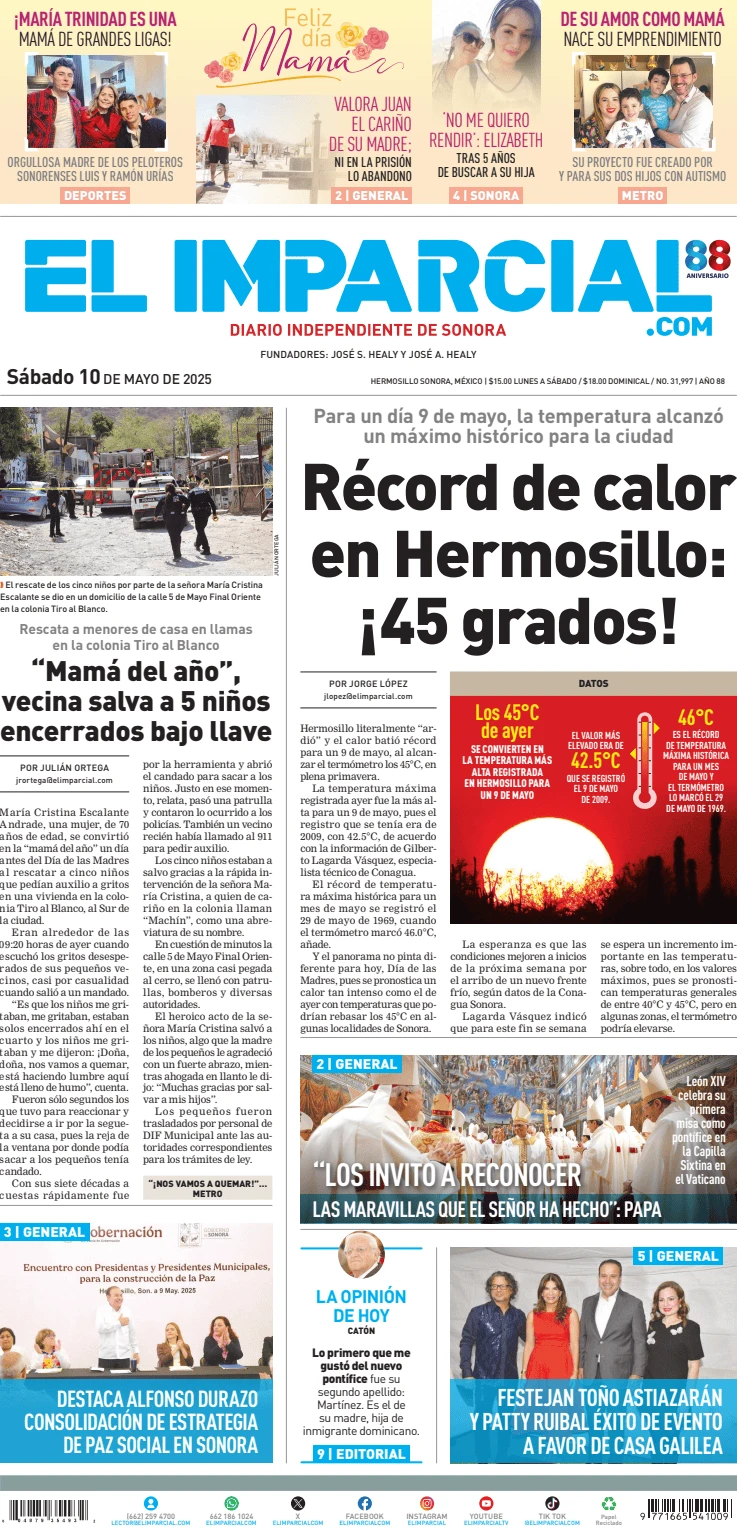 Portada de El Imparcial