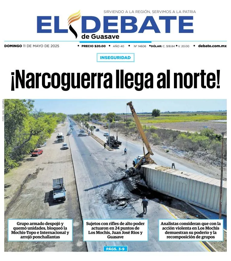 Portada de El Debate de Guasave