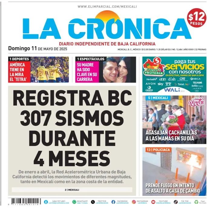 Portada de La Cronica