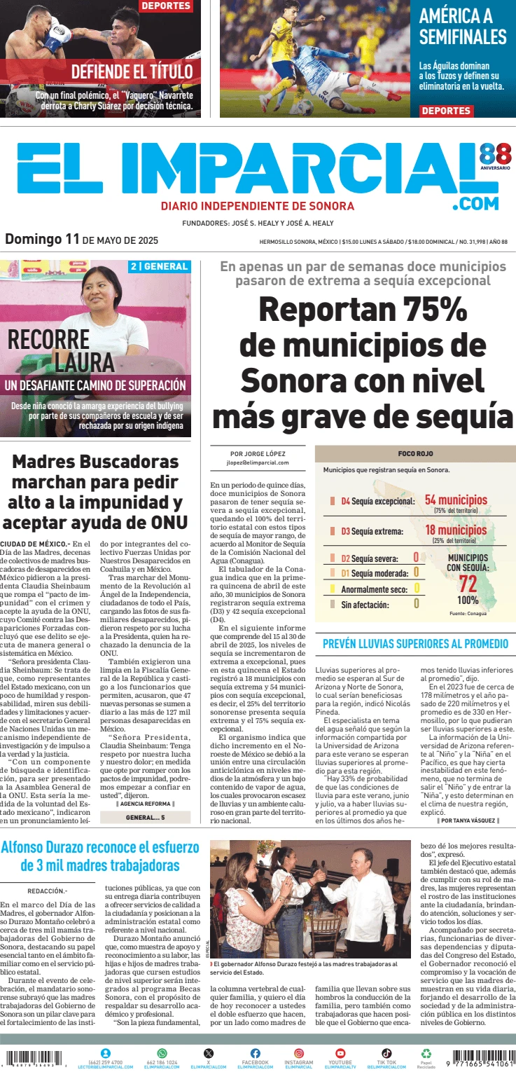 Portada de El Imparcial