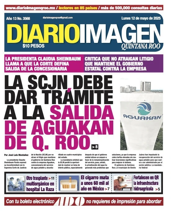 Portada de Diario Imagen Quintana Roo