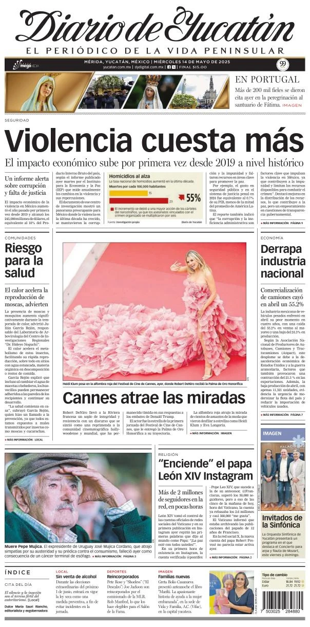 Portada de Diario de Yucatán