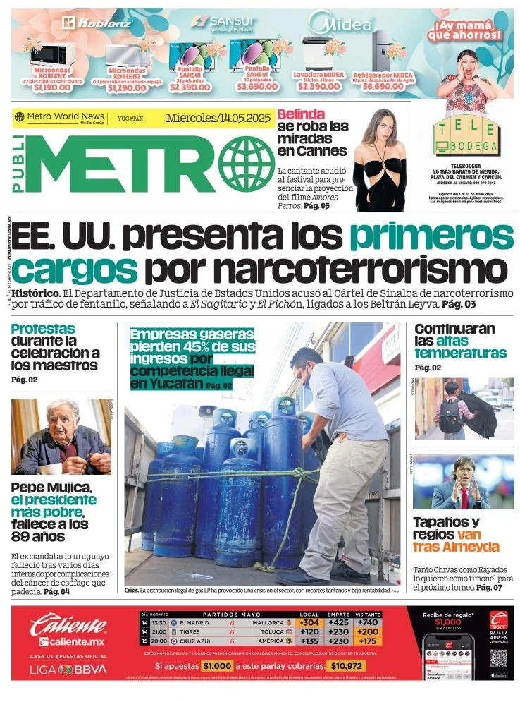 Portada de Publimetro Merida