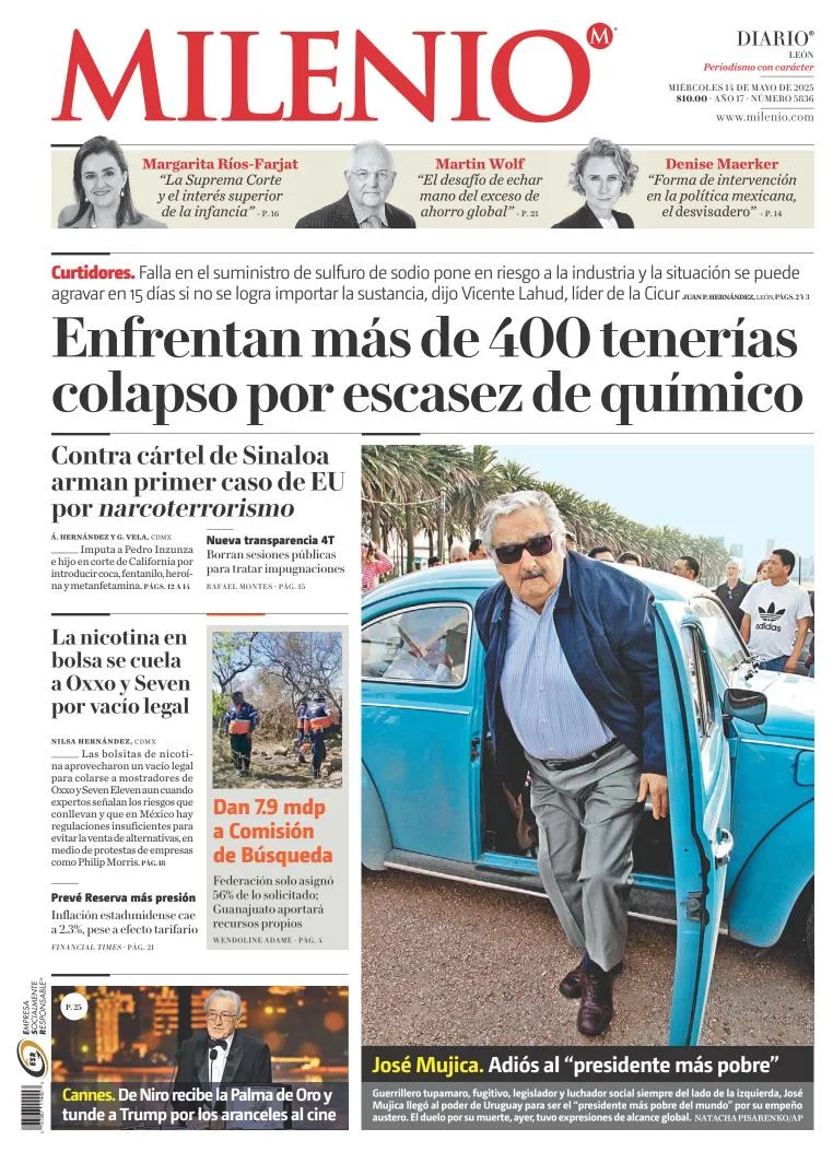 Portada de Milenio Leon del miércoles, 14 de mayo de 2025
