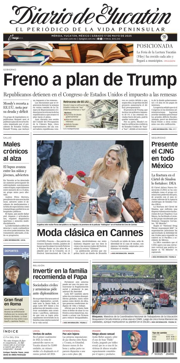 Portada de Diario de Yucatán