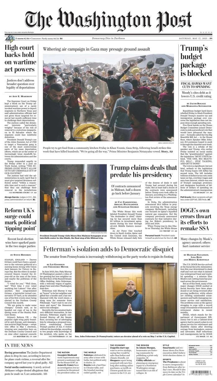 Portada de The Washington Post