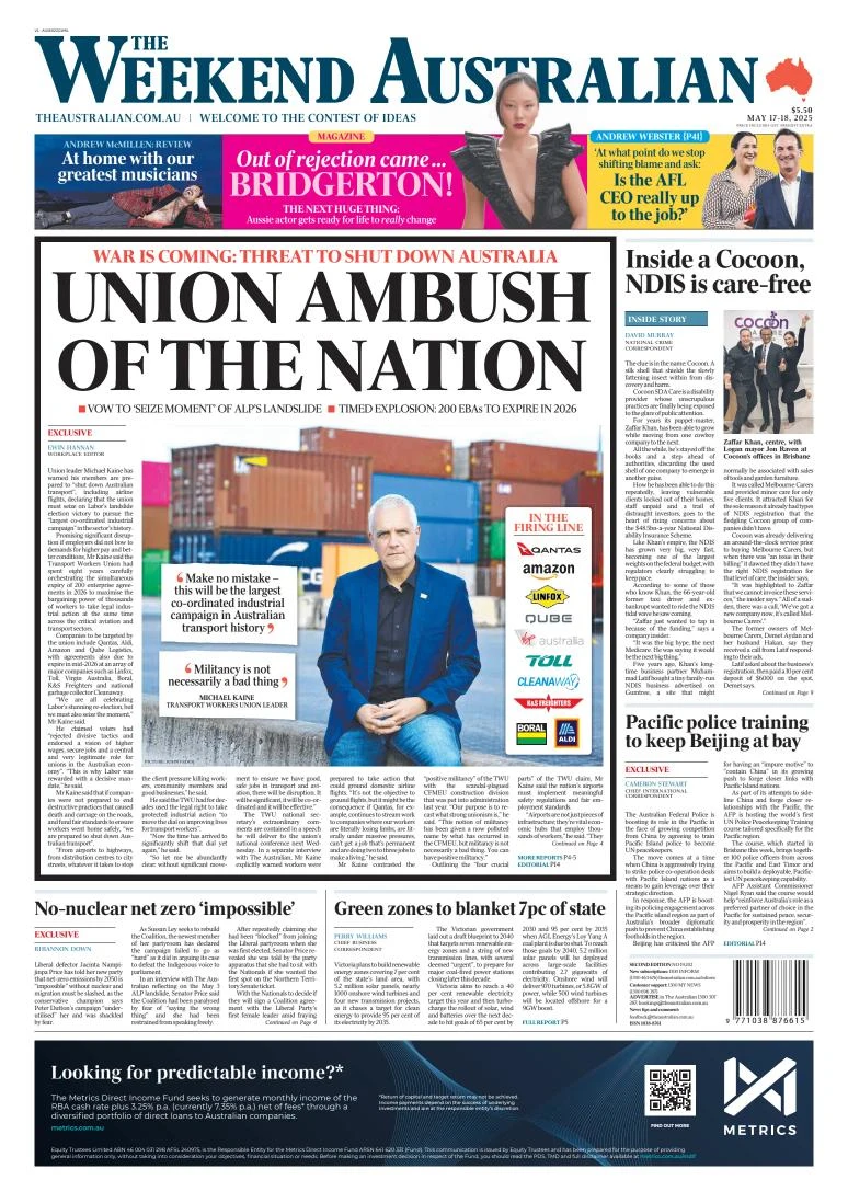 Portada de The Australian