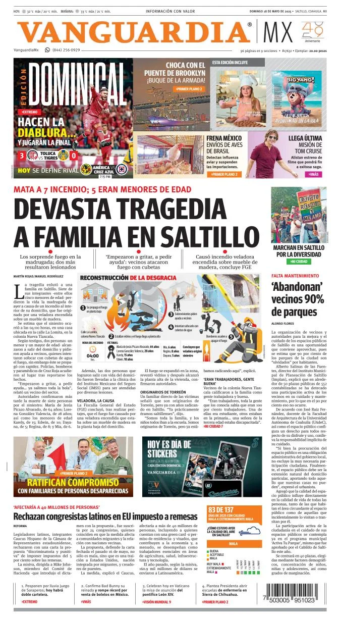 Portada de Vanguardia