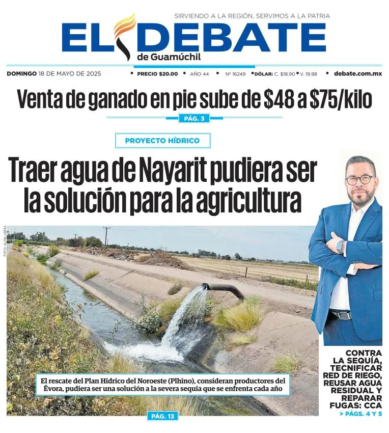 Portada de El Debate de Guamuchil