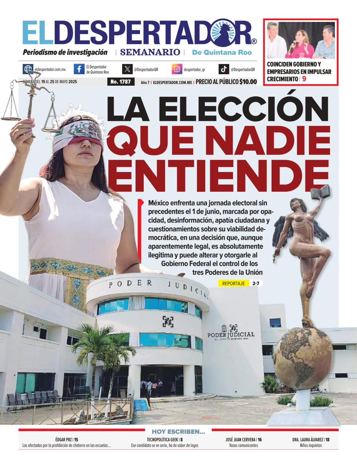 Portada de El Despertador de Quintana Roo