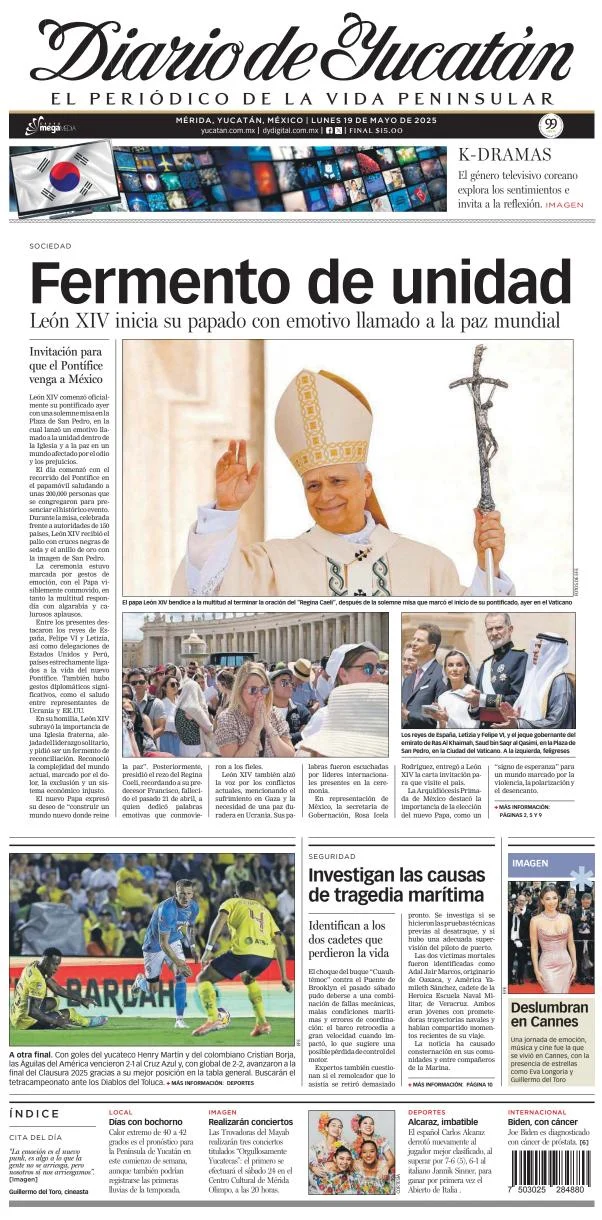 Portada de Diario de Yucatán