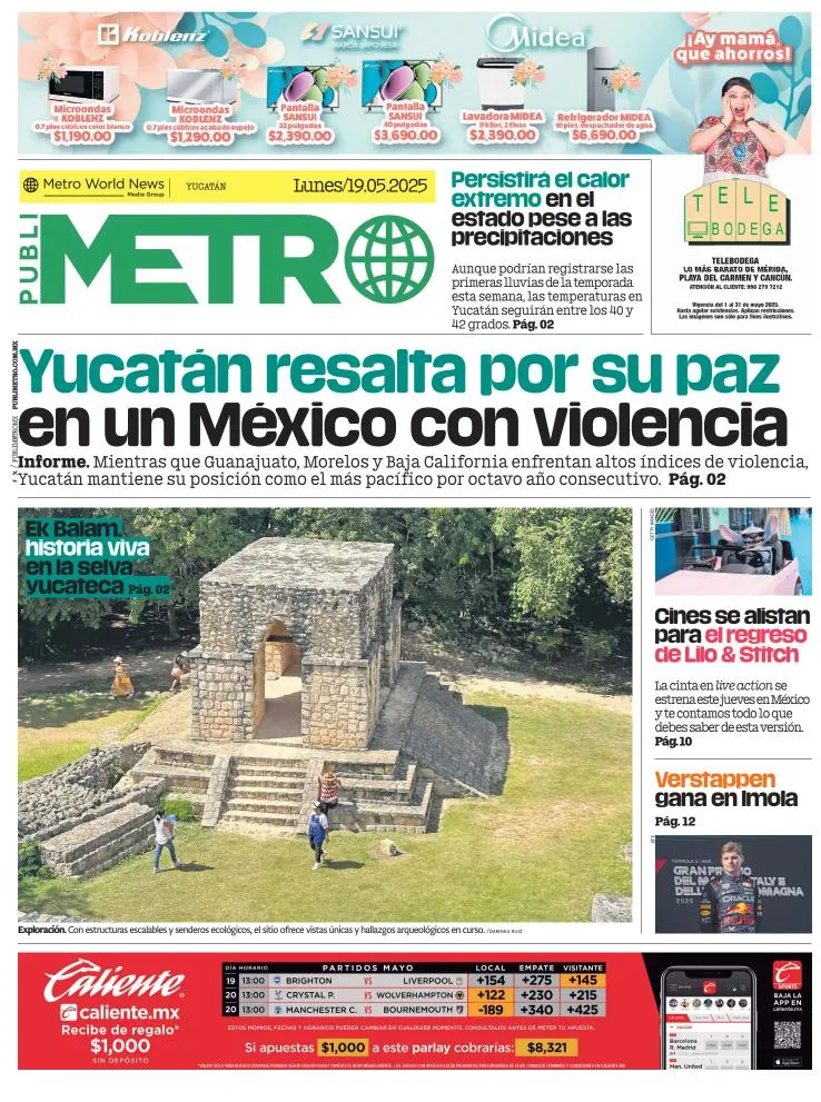 Portada de Publimetro Merida