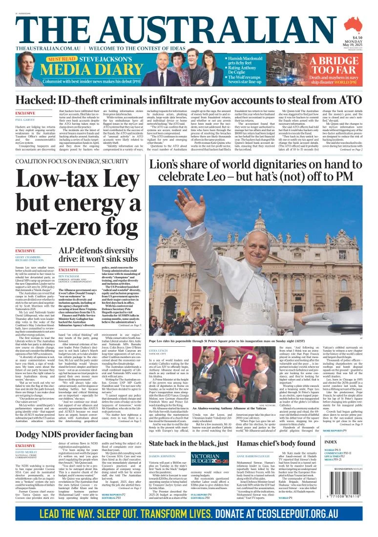Portada de The Australian