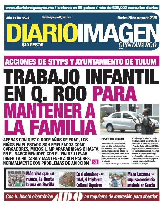 Portada de Diario Imagen Quintana Roo