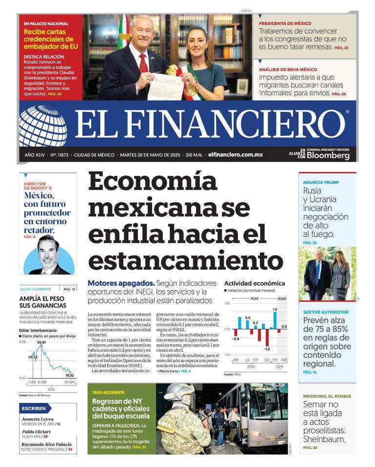 Portada de El Financiero