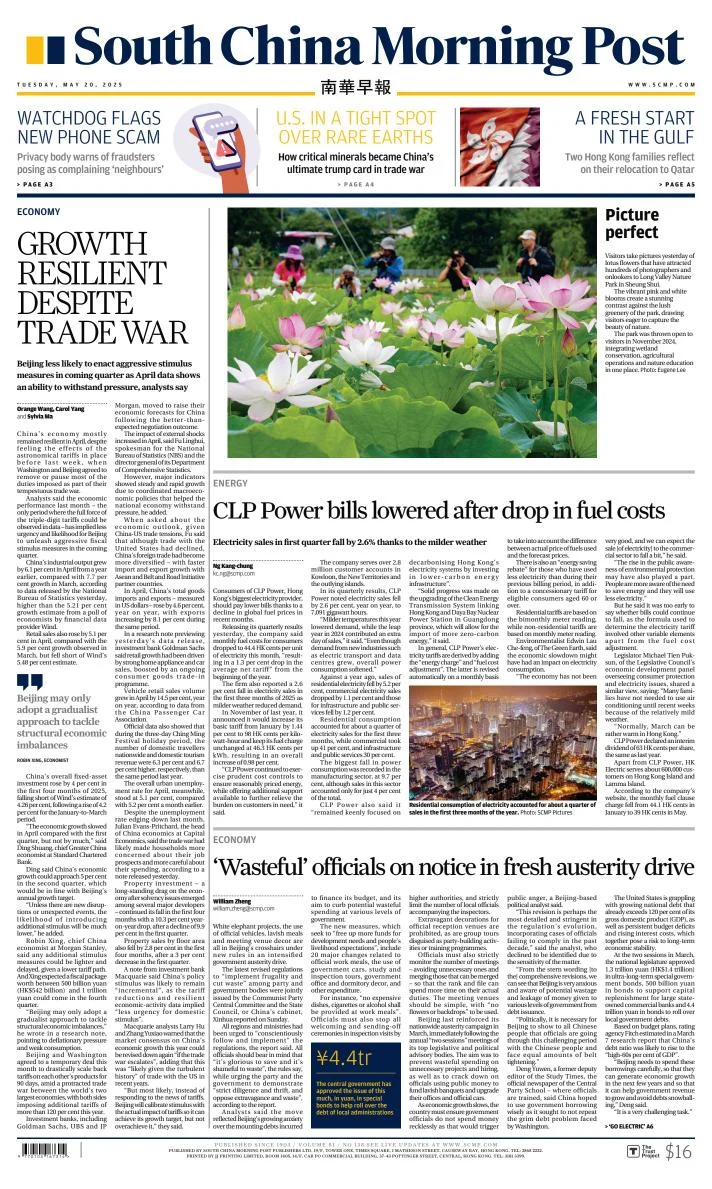 Portada de South China Morning Post