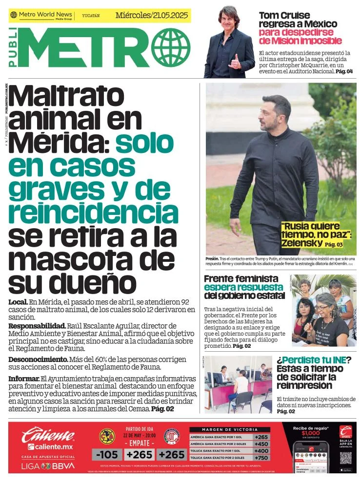 Portada de Publimetro Merida