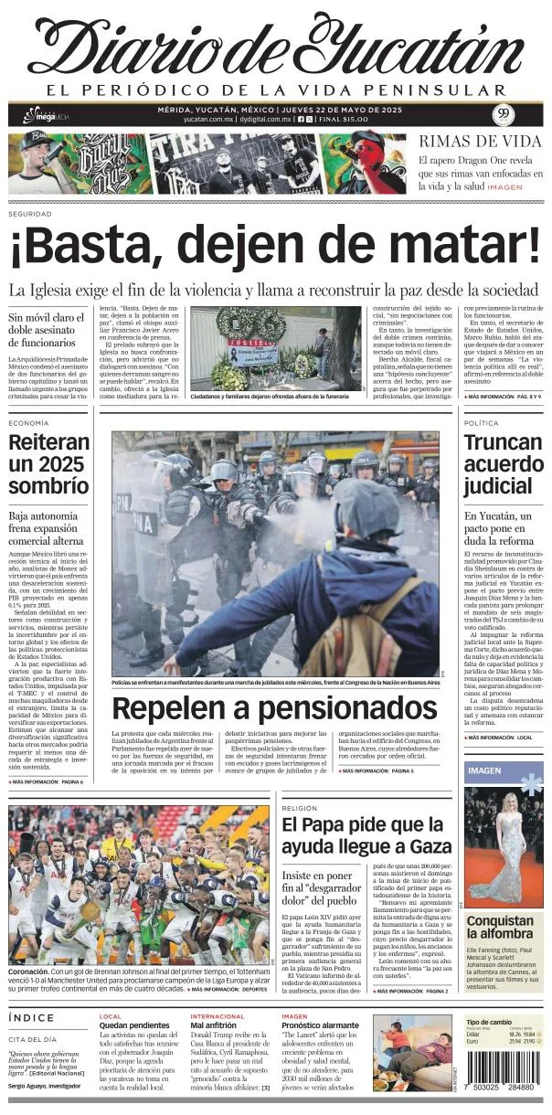 Portada de Diario de Yucatán