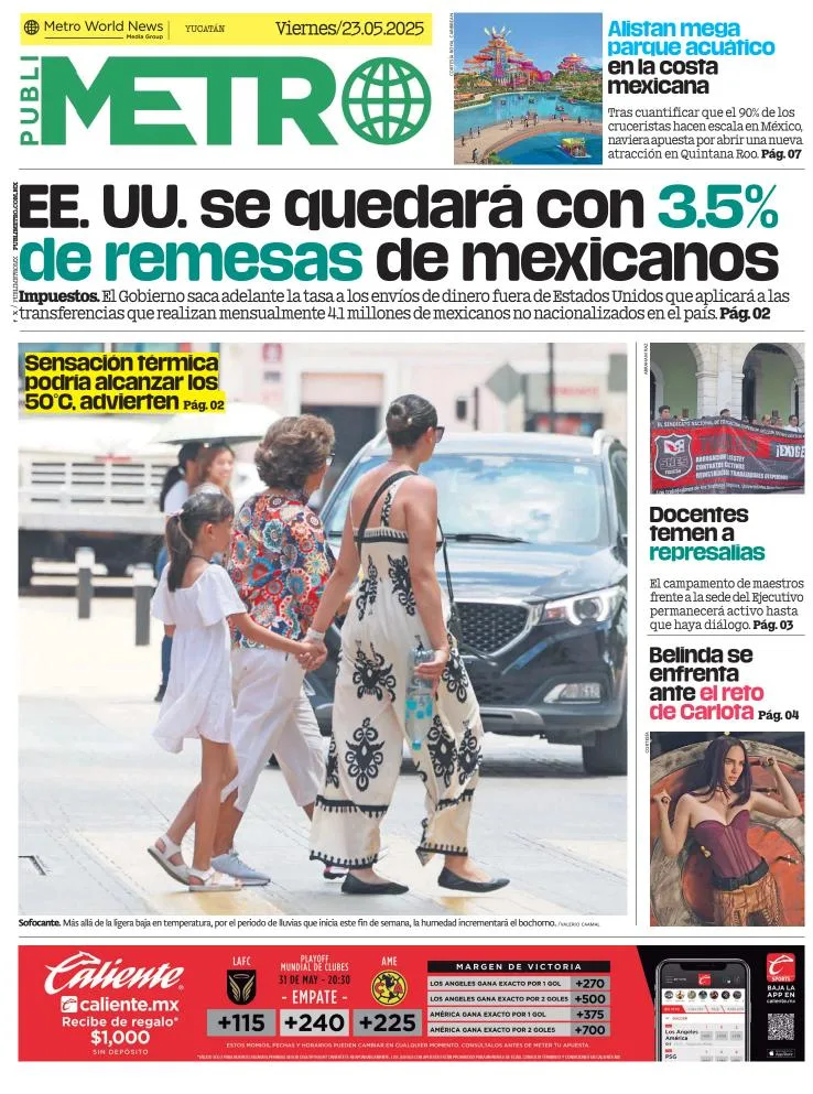 Portada de Publimetro Merida