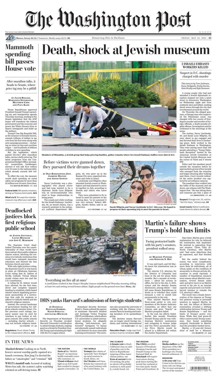 Portada de The Washington Post