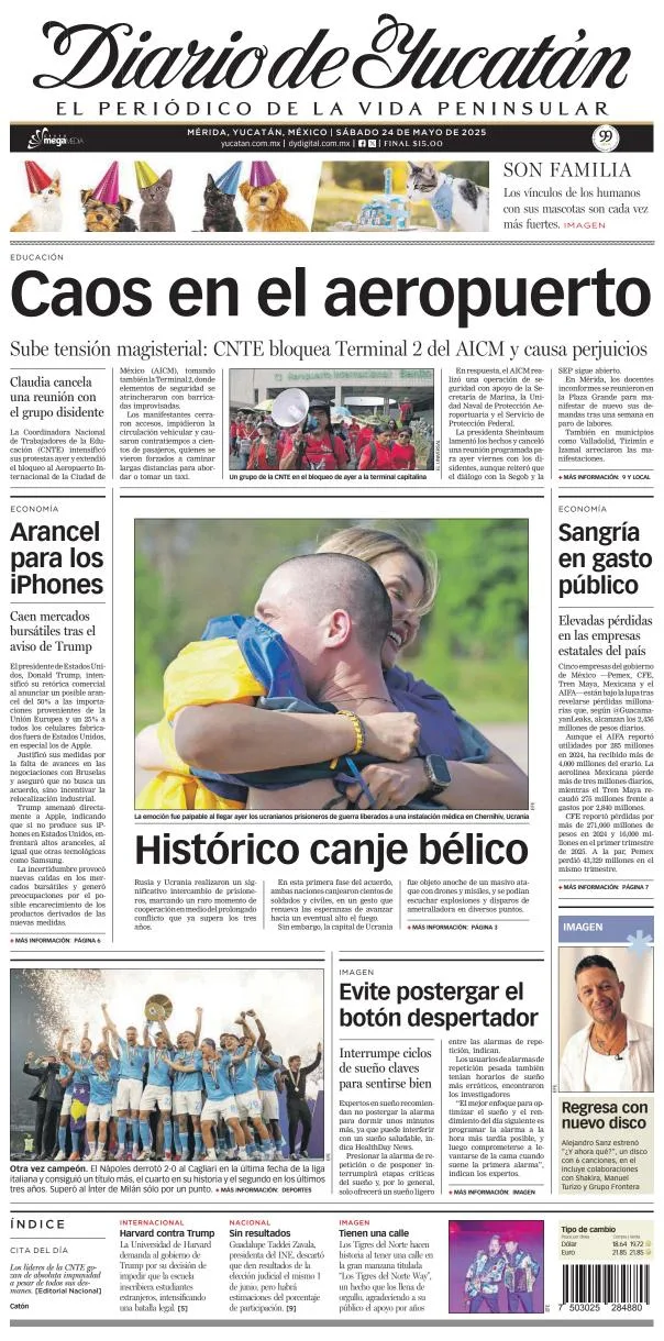 Portada de Diario de Yucatán