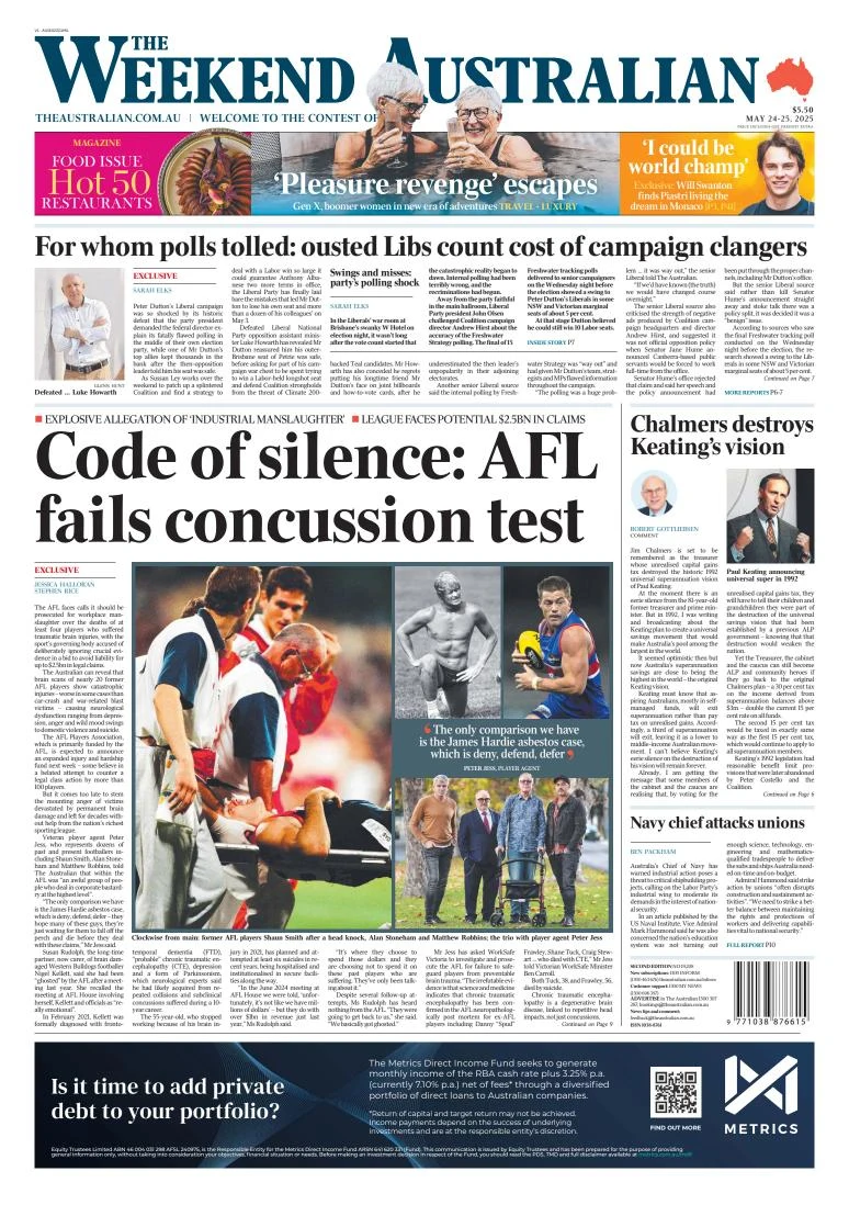 Portada de The Australian