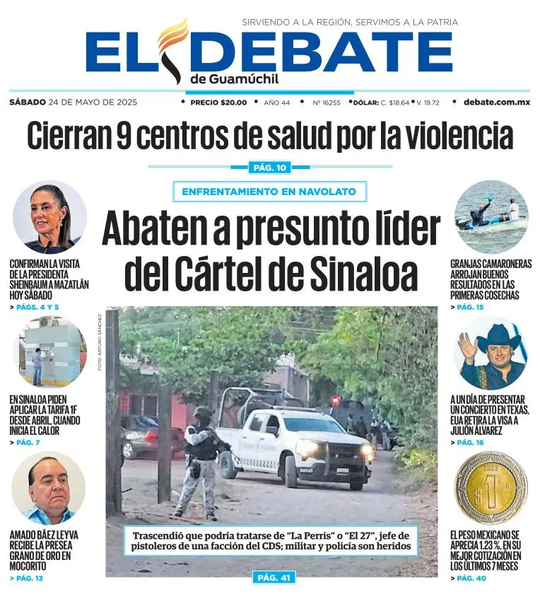 Portada de El Debate de Guamuchil