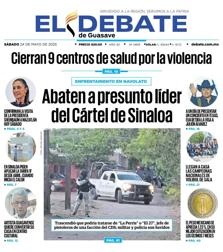 Portada de El Debate de Guasave