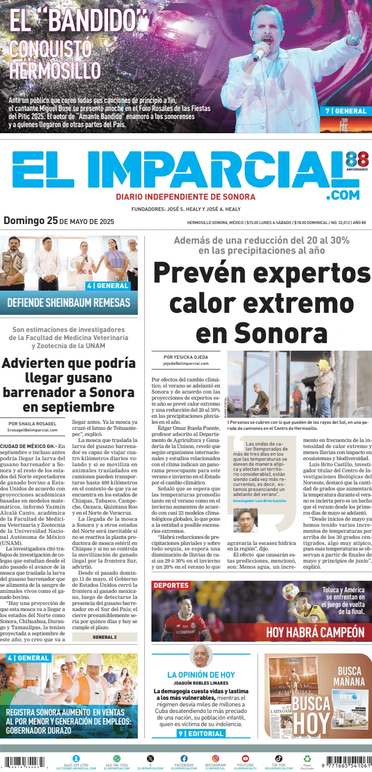 Portada de El Imparcial