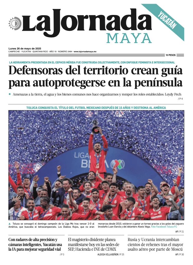Portada de La Jornada Maya Yucatán