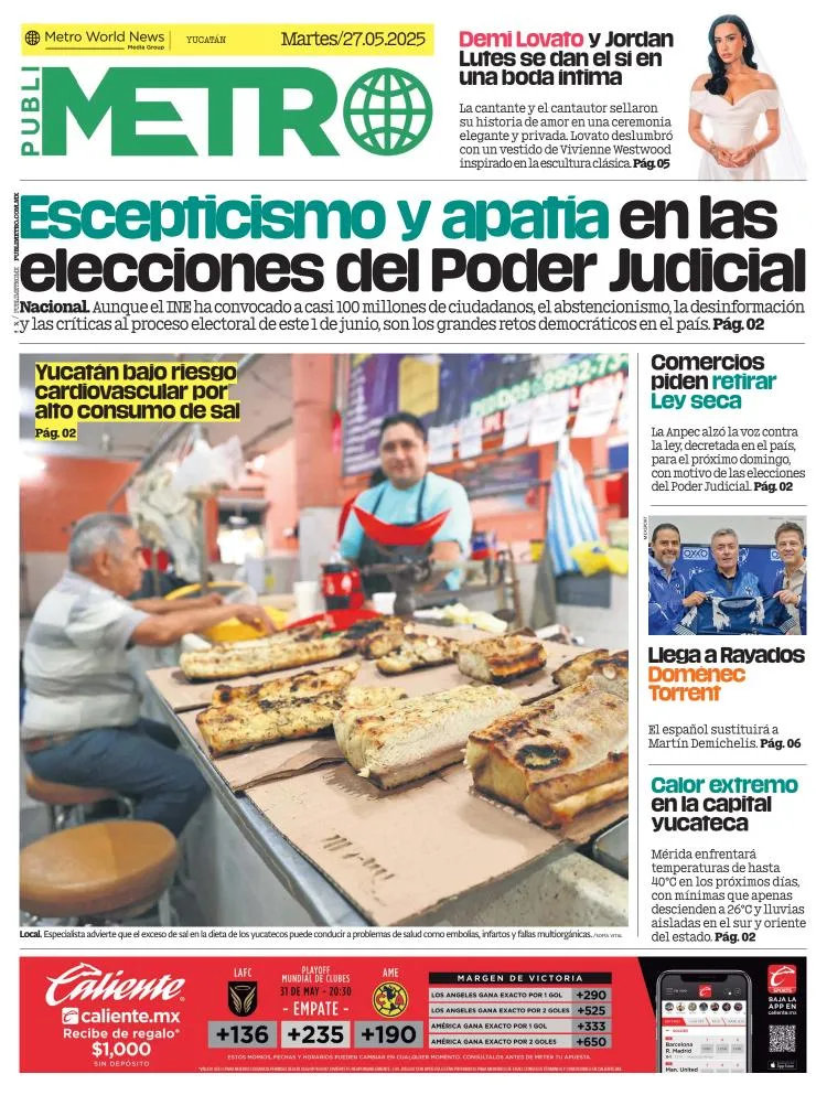 Portada de Publimetro Merida