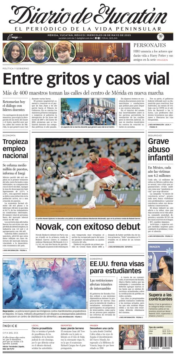 Portada de Diario de Yucatán