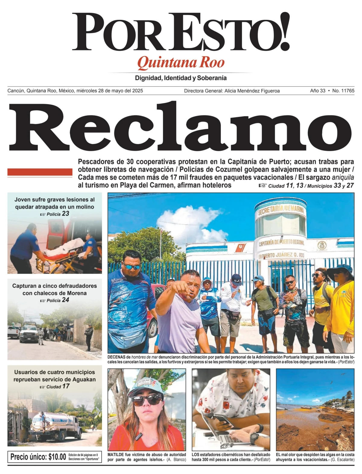 Portada de Por Esto (quintana Roo Cancun) del miércoles, 28 de mayo de 2025