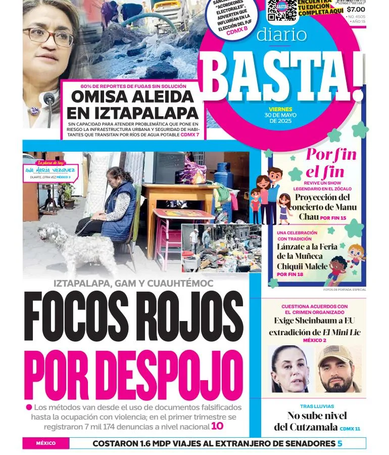 Portada de Basta del viernes, 30 de mayo de 2025