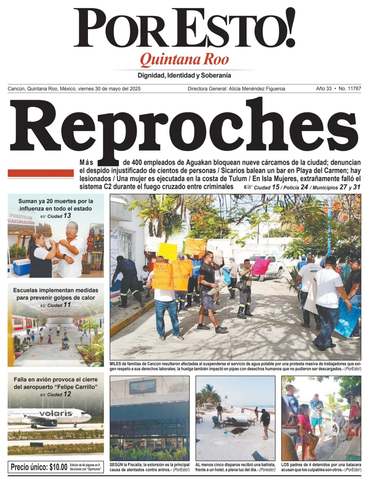 Portada de Por Esto (quintana Roo Cancun) del viernes, 30 de mayo de 2025