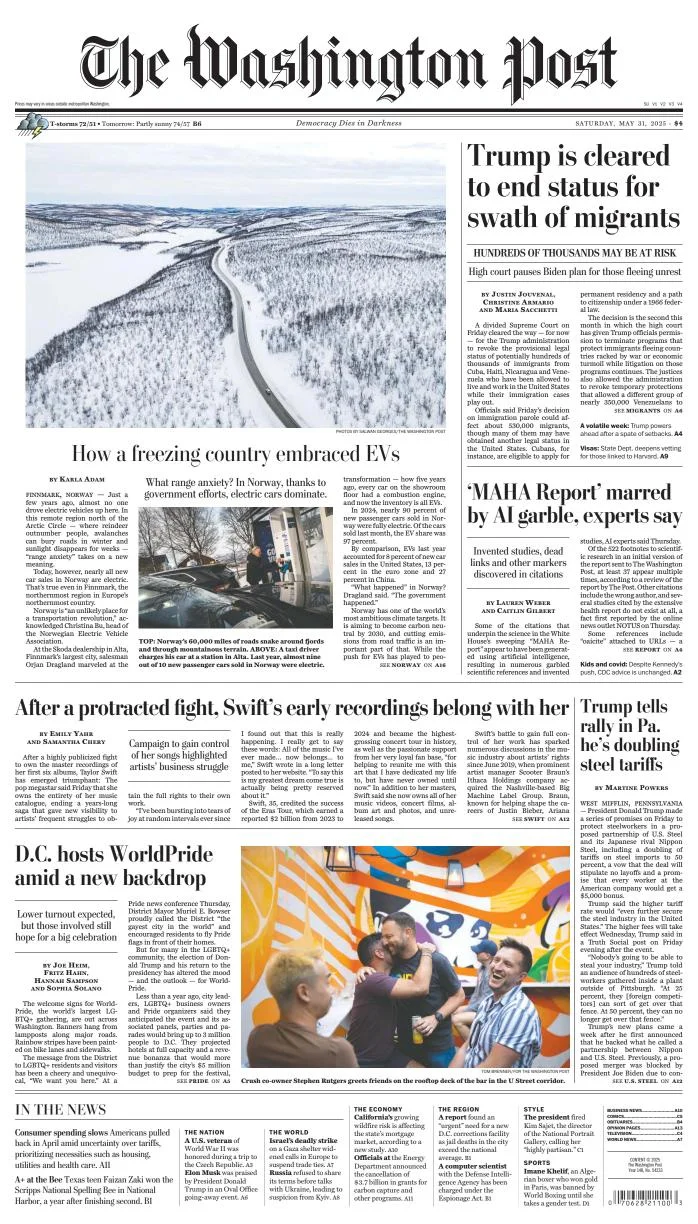 Portada de The Washington Post