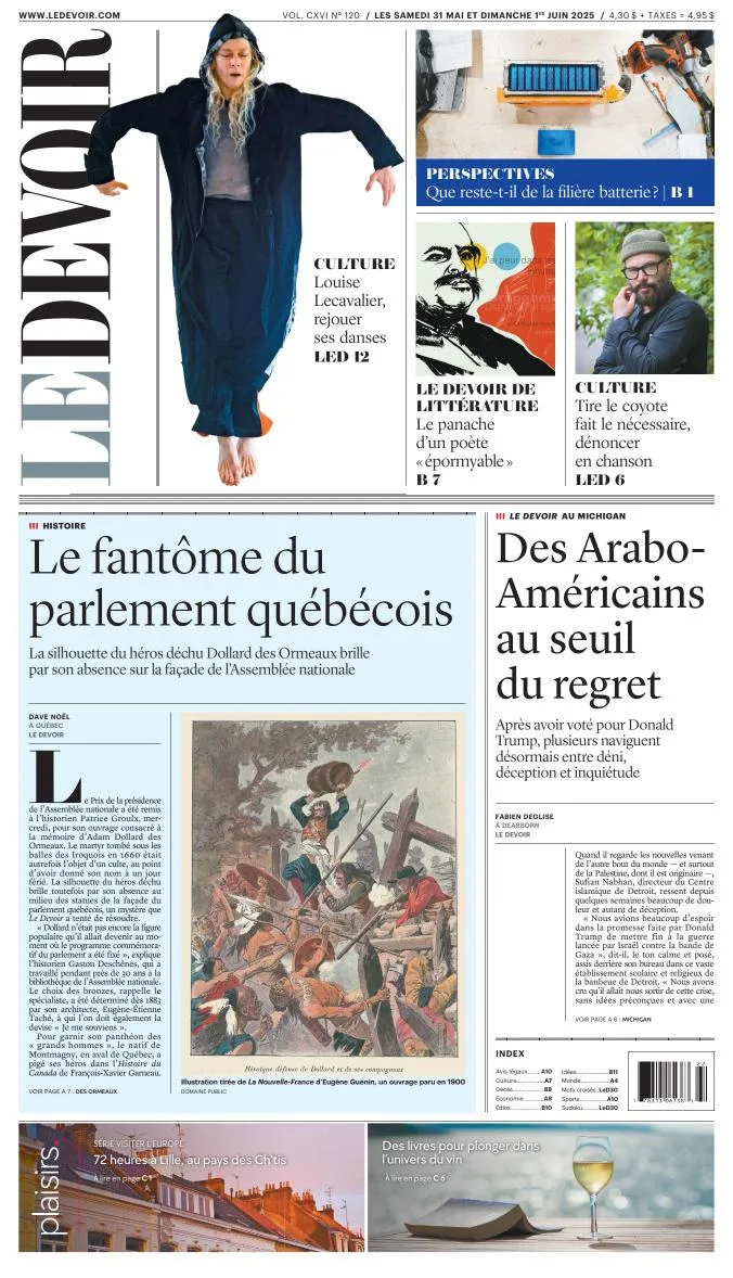 Portada de Le Devoir