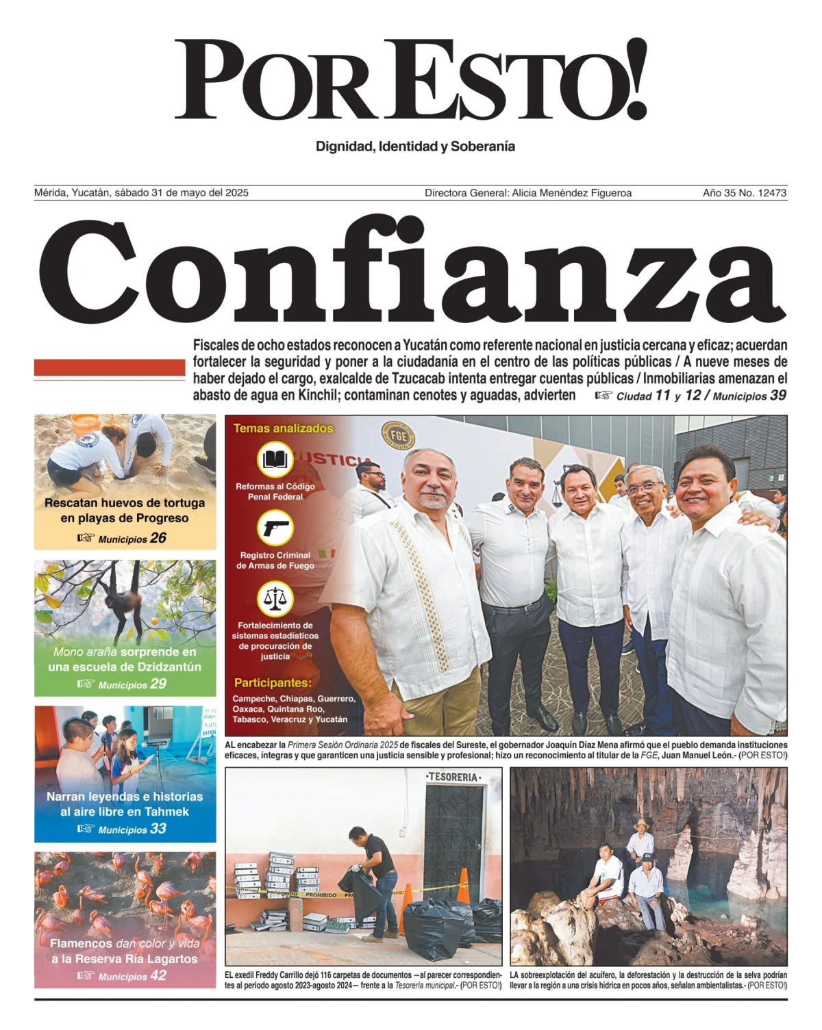 Portada de Por Esto (merida, Yucatan) del sábado, 31 de mayo de 2025