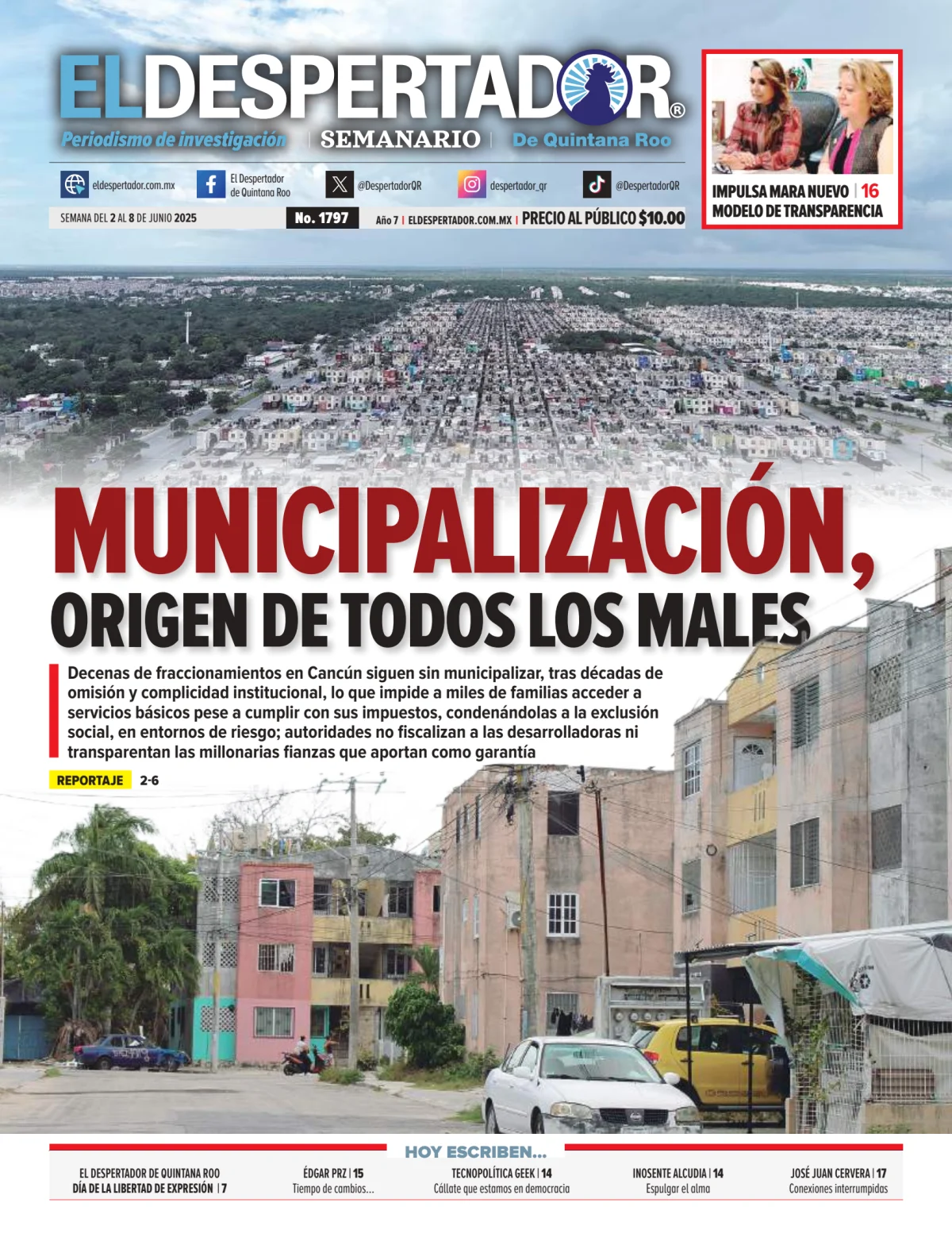 Portada de El Despertador de Quintana Roo
